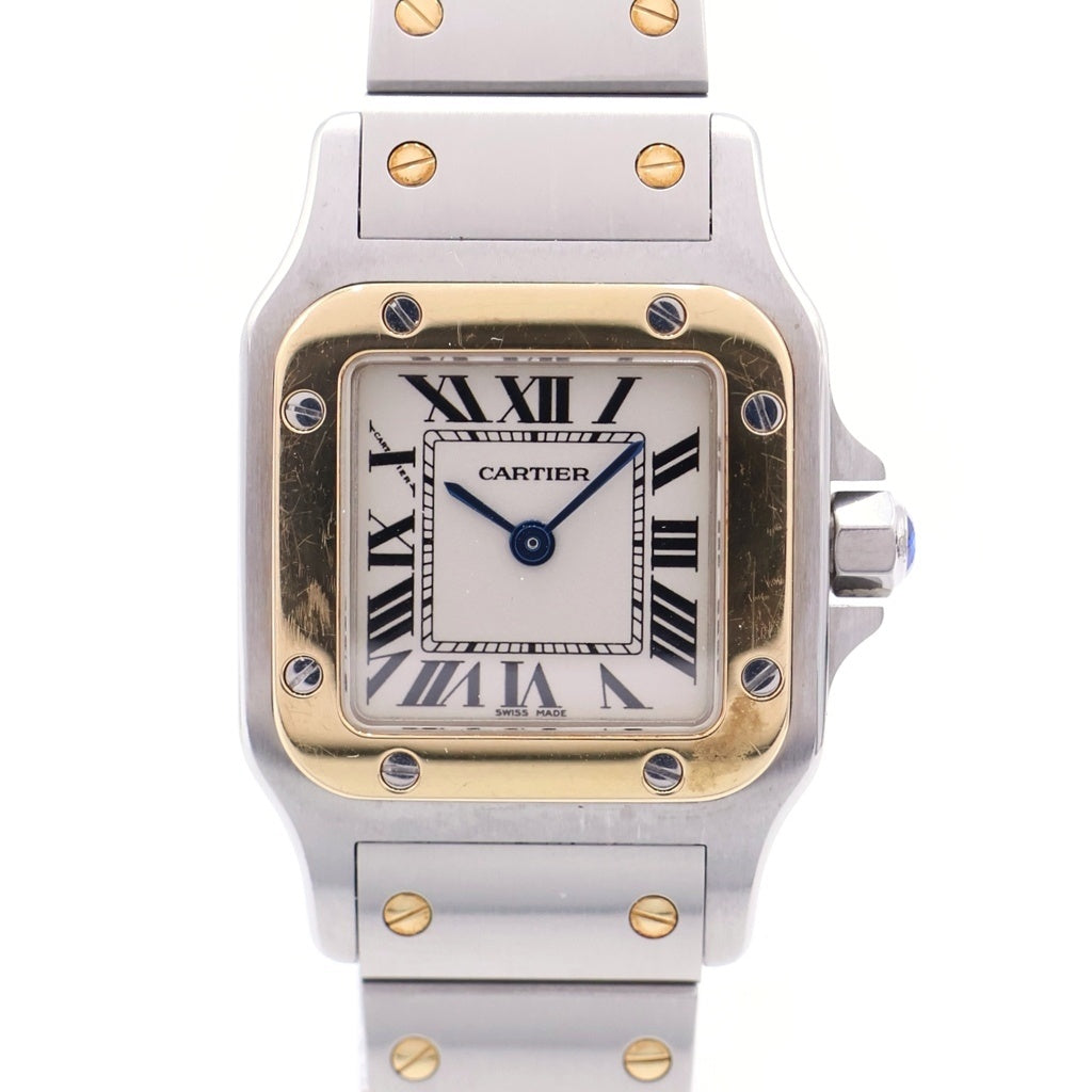 Cartier(カルティエ) サントスドゥカルティエ ガルベSM 白文字盤 SS×YG/QZ オープンギャラ 冊子 W20012C4 1567598199CD コマ4・箱