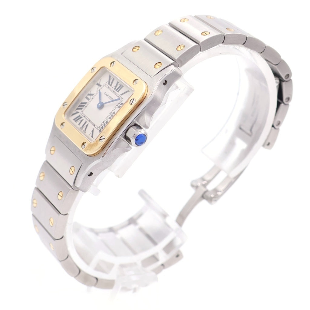 Cartier(カルティエ) サントスドゥカルティエ ガルベSM 白文字盤 SS×YG/QZ オープンギャラ 冊子 W20012C4 1567598199CD コマ4・箱