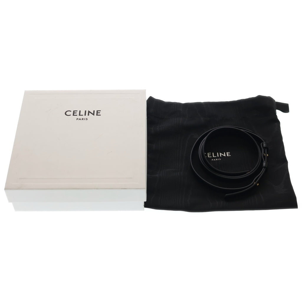 CELINE(セリーヌ) トリオンフ ミニクロード レザー ショルダーバッグ ゴールド金具 ブラック レディース
