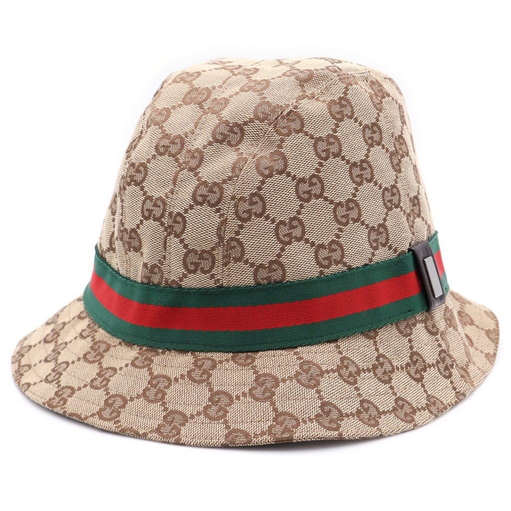GUCCI(グッチ) GGキャンバス シェリー バケットハット ベージュ#XL