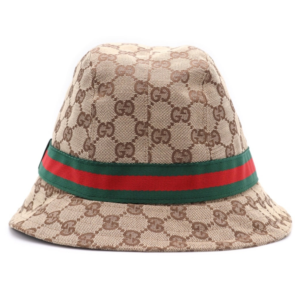 GUCCI(グッチ) GGキャンバス シェリー バケットハット ベージュ#XL
