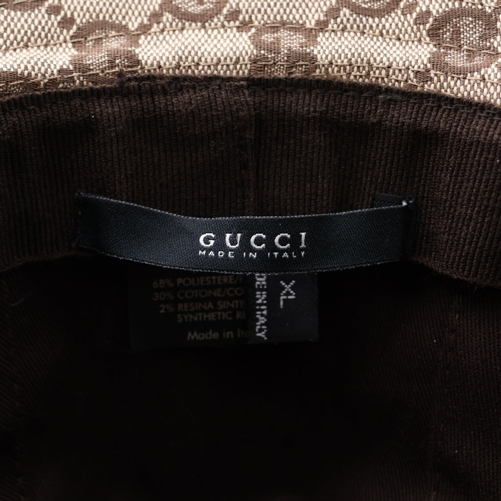 GUCCI(グッチ) GGキャンバス シェリー バケットハット ベージュ#XL