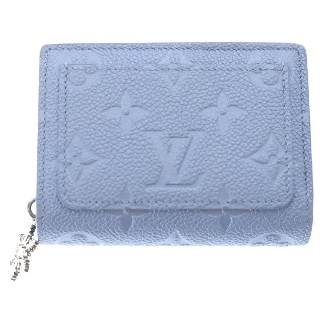 LOUIS VUITTON(ルイヴィトン) ポルトフォイユクレア コンパクトウォレット 三つ折り財布 コインケース ライトパープル レザー M80943 シルバー金具 レディース