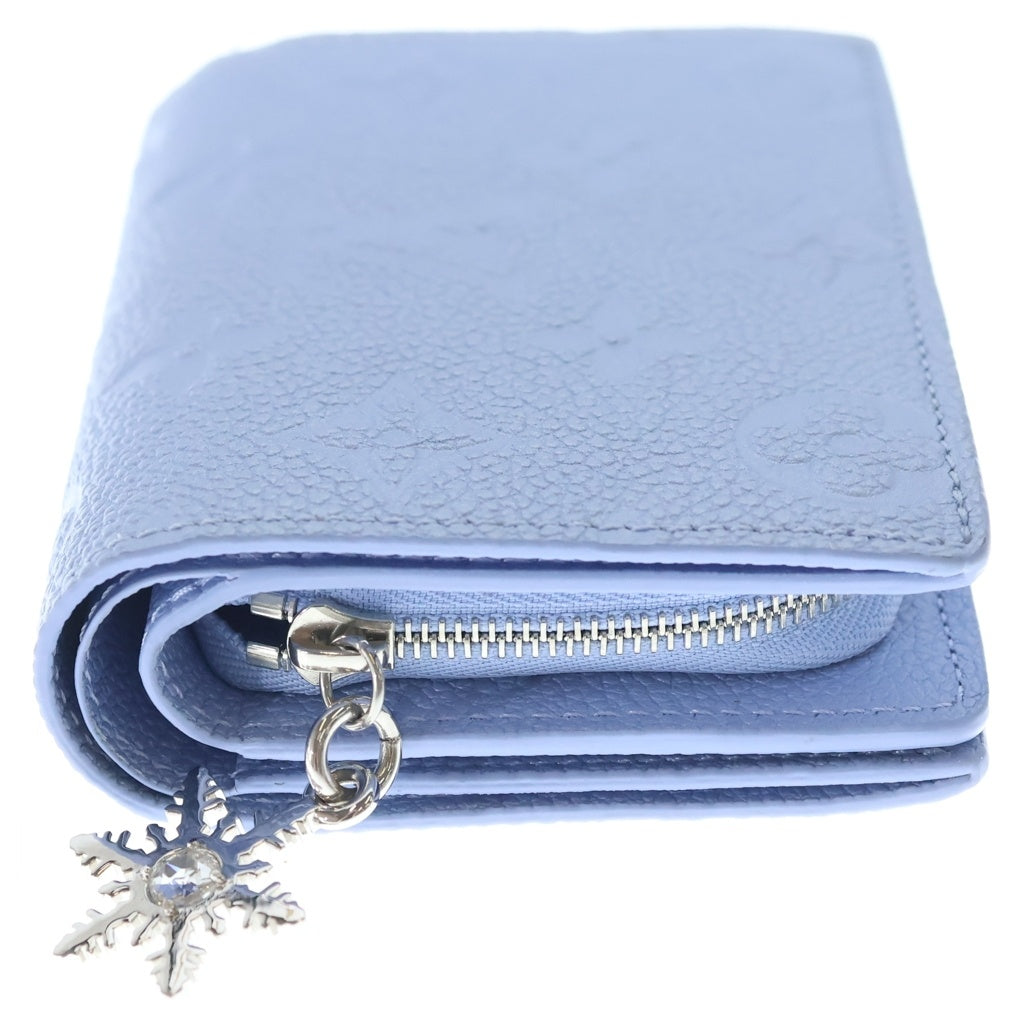 LOUIS VUITTON(ルイヴィトン) ポルトフォイユクレア コンパクトウォレット 三つ折り財布 コインケース ライトパープル レザー M80943 シルバー金具 レディース