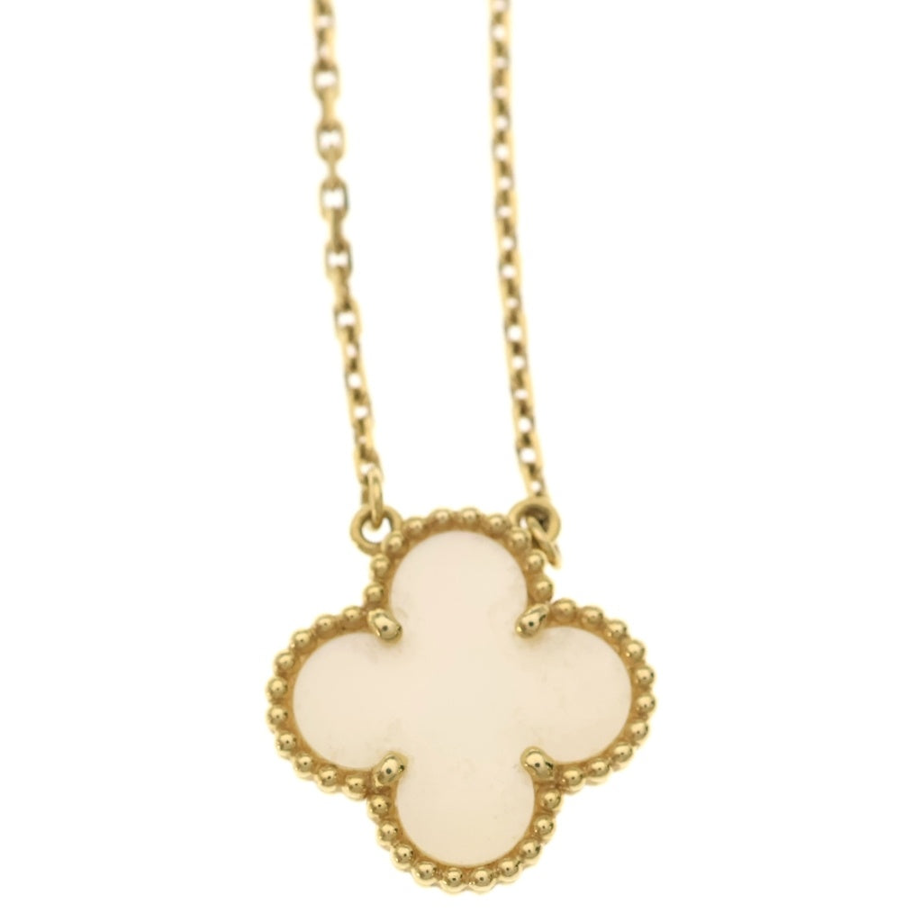 Van Cleef & Arpels(ヴァンクリーフアンドアーペル) ヴィンテージアルハンブラ マザーオブパール ネックレス イエローゴールド 18KYG VCARA45900 ジュエリー レディース