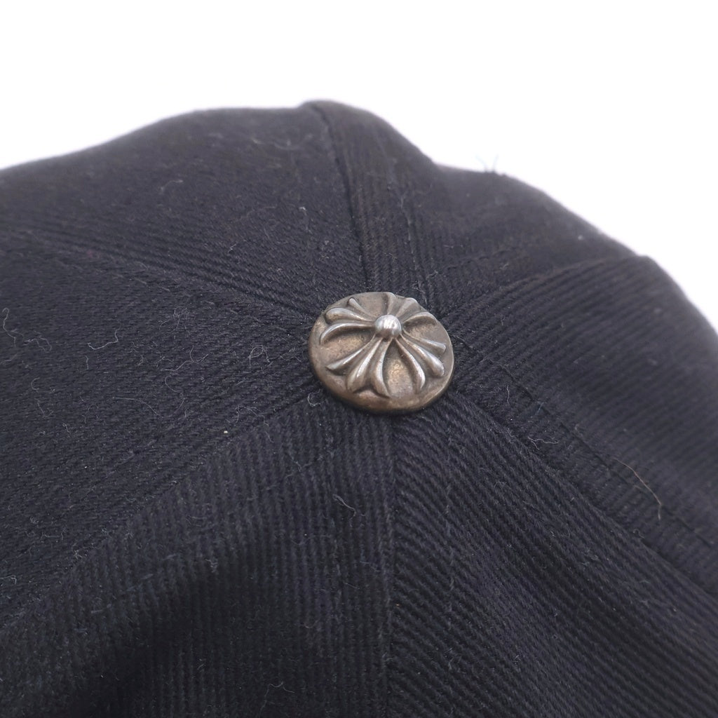 CHROME HEARTS(クロムハーツ) バーティカルロゴ デニム ベースボールキャップ 帽子 ブラック