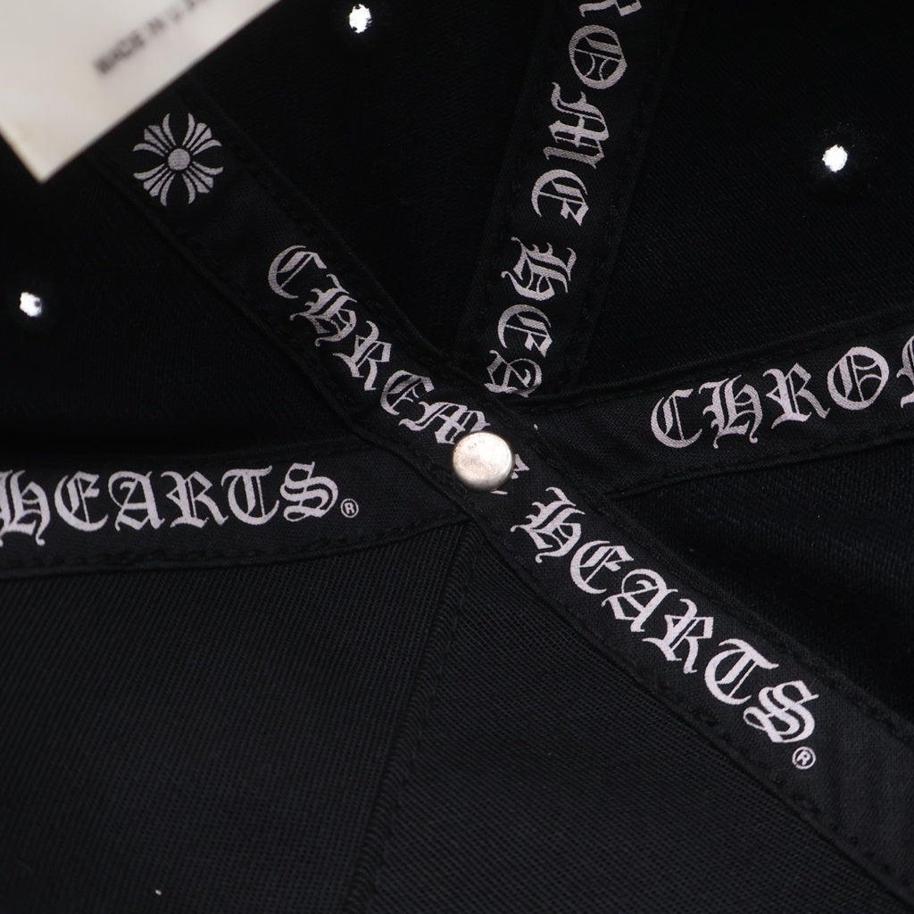 CHROME HEARTS(クロムハーツ) バーティカルロゴ デニム ベースボールキャップ 帽子 ブラック