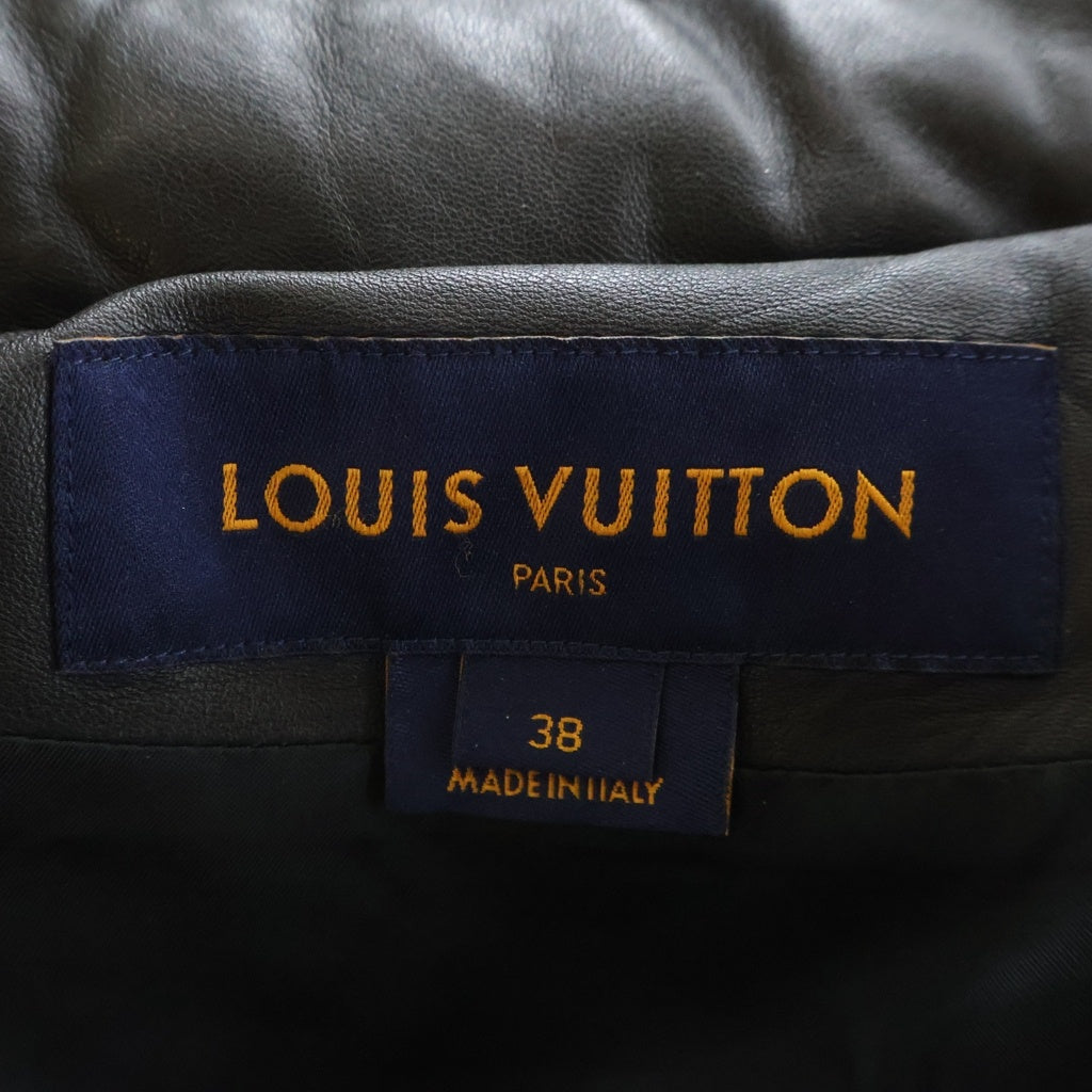 LOUIS VUITTON(ルイヴィトン) モノグラム キルティング ダウンジャケット ブラック レーヨン #38 RM192M NOH FHLC02 レディース
