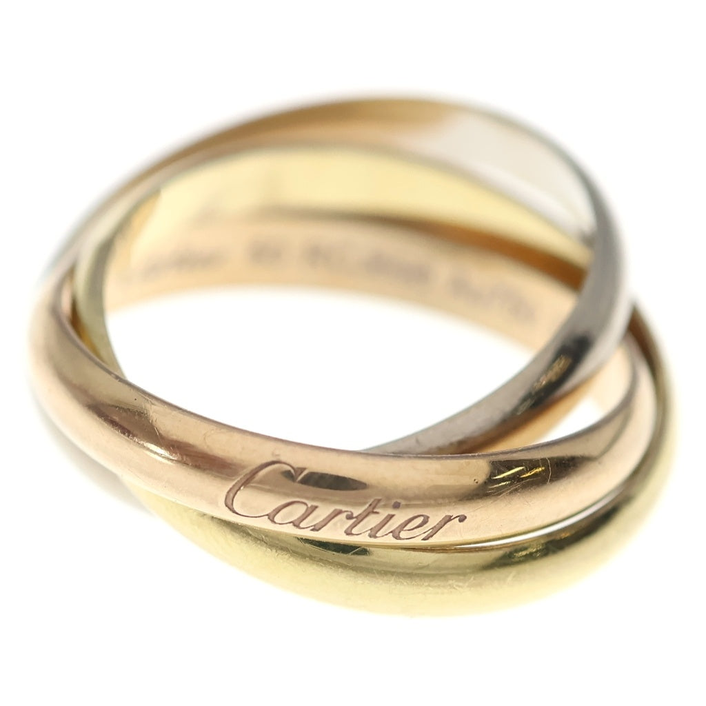 Cartier(カルティエ) トリニティ クラシック YG WG PG 3連 3カラー リング 指輪 イエローゴールド/ホワイトゴールド/ピンクゴールド レディース
