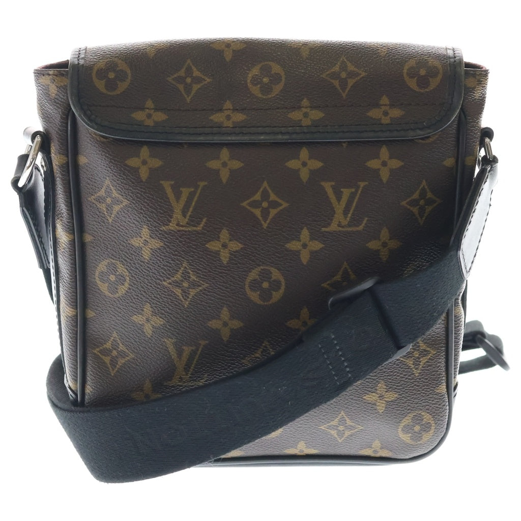 LOUIS VUITTON(ルイヴィトン) モノグラムマカサー パスPM ショルダーバッグ ミニバッグ ブラウン×ブラック レザー×PVC M56717 ゴールド金具 レディース
