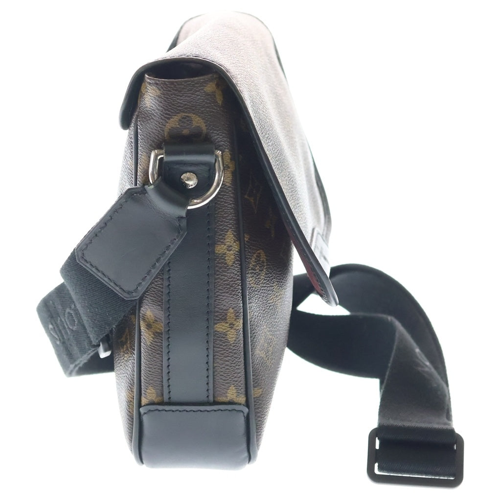 LOUIS VUITTON(ルイヴィトン) モノグラムマカサー パスPM ショルダーバッグ ミニバッグ ブラウン×ブラック レザー×PVC M56717 ゴールド金具 レディース