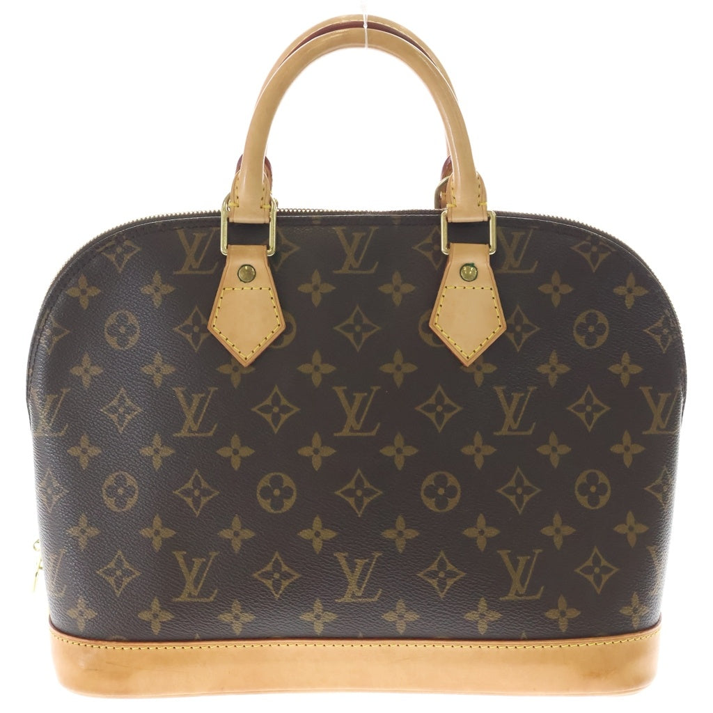 LOUIS VUITTON(ルイヴィトン) モノグラム アルマ ハンドバッグ ブラウン レザー×PVC M51130 ゴールド金具 レディース