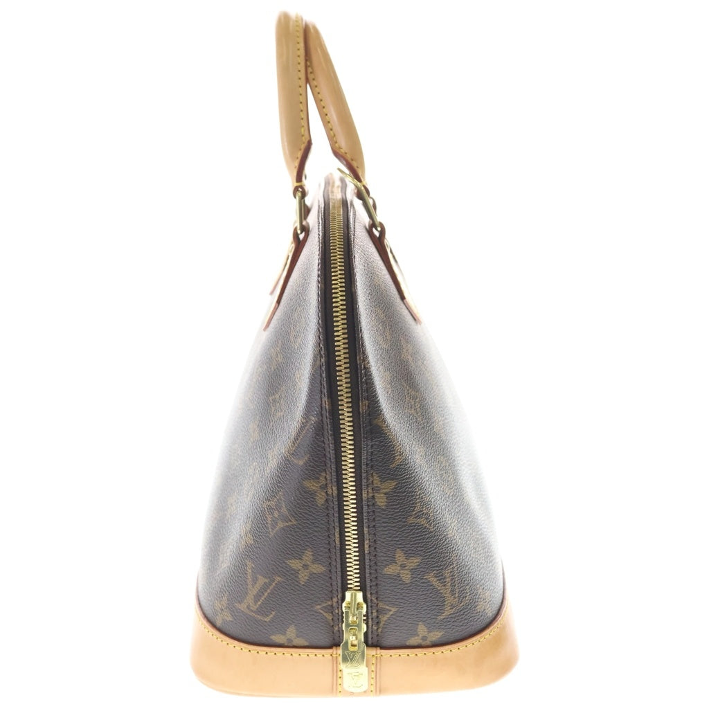 LOUIS VUITTON(ルイヴィトン) モノグラム アルマ ハンドバッグ ブラウン レザー×PVC M51130 ゴールド金具 レディース