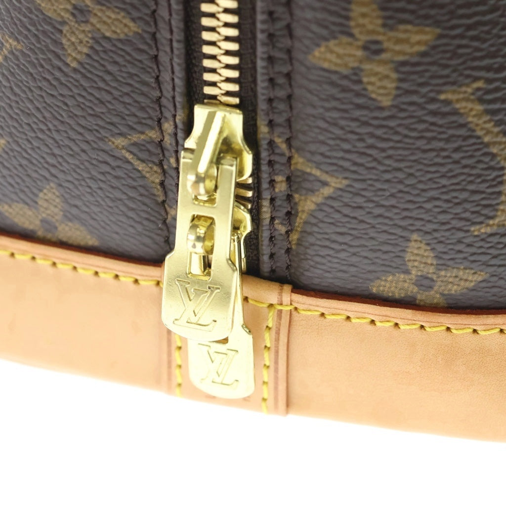 LOUIS VUITTON(ルイヴィトン) モノグラム アルマ ハンドバッグ ブラウン レザー×PVC M51130 ゴールド金具 レディース