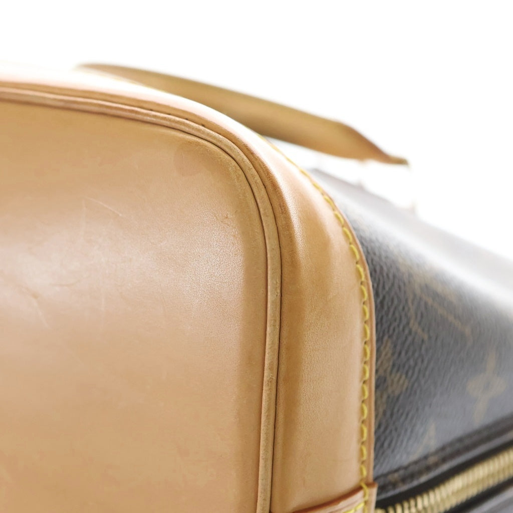 LOUIS VUITTON(ルイヴィトン) モノグラム アルマ ハンドバッグ ブラウン レザー×PVC M51130 ゴールド金具 レディース