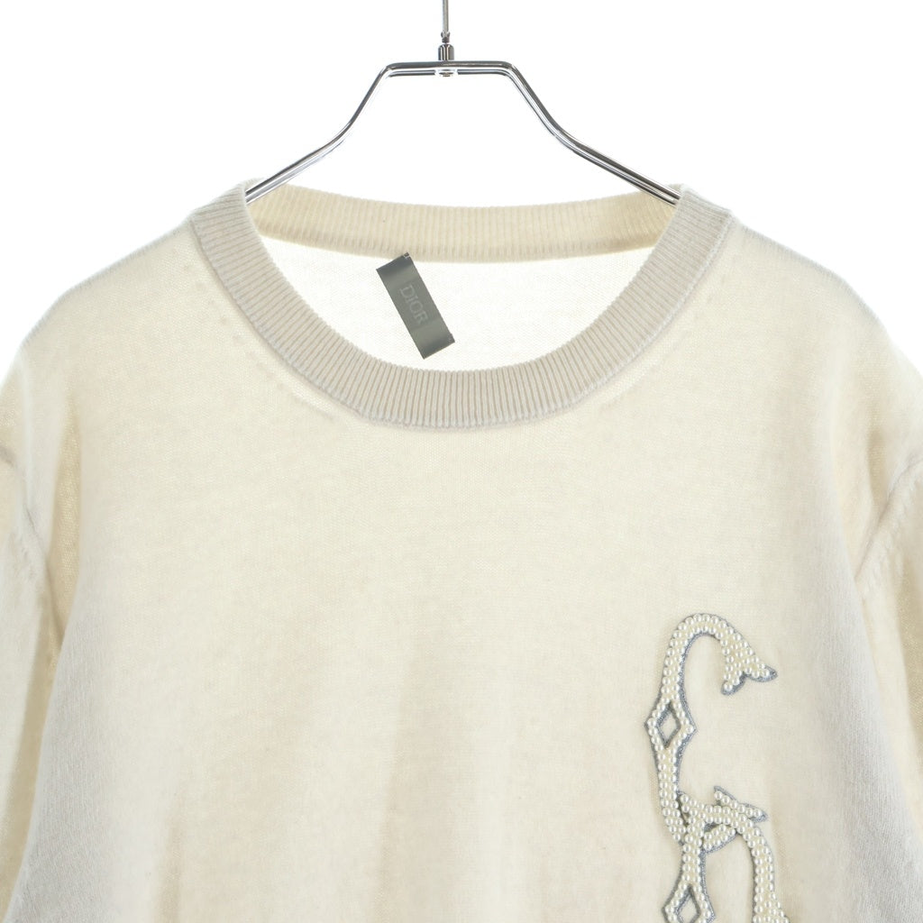 Christian Dior(クリスチャンディオール) 23AW カシミヤ ニット セーター パール ホワイト 343M640AT721