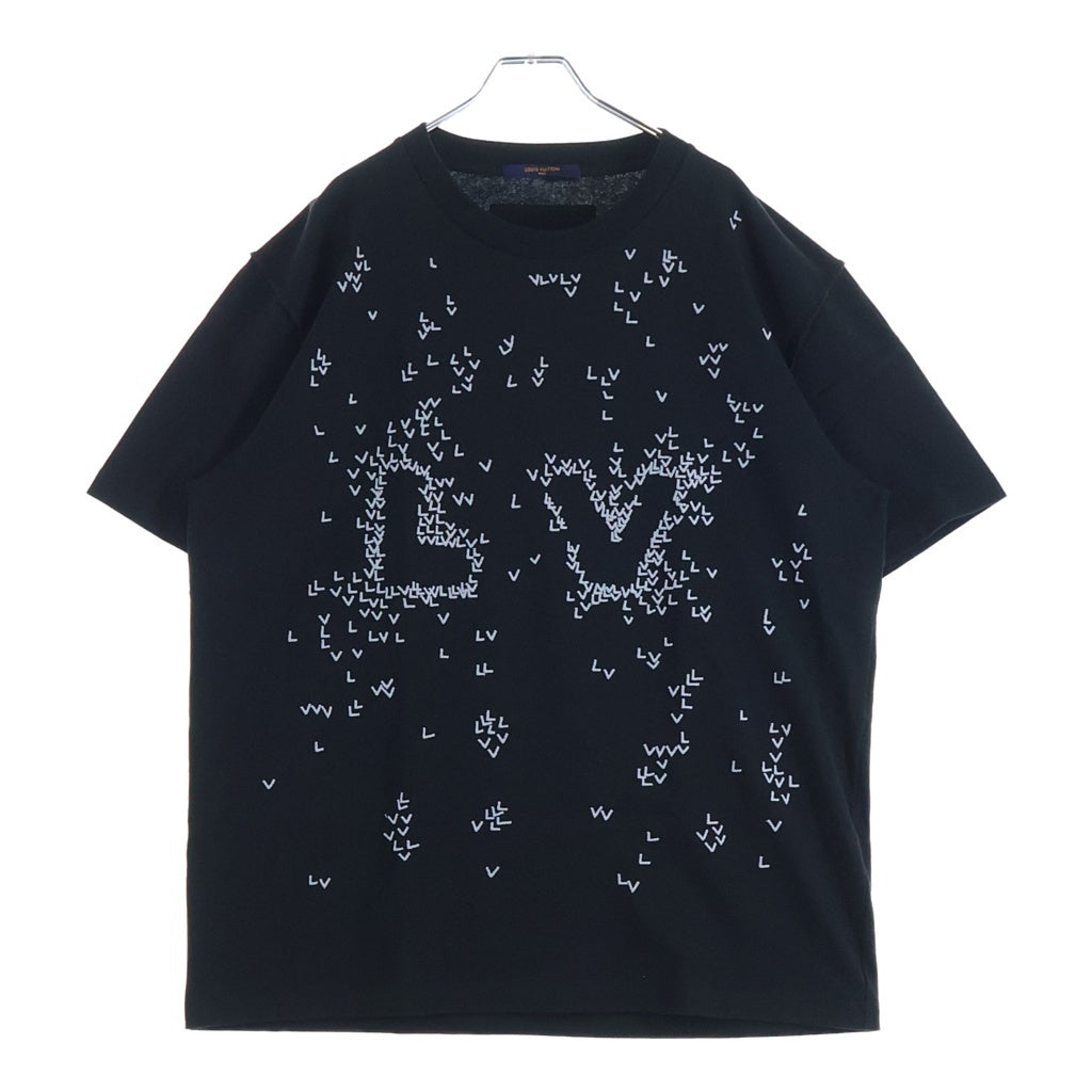 LOUIS VUITTON(ルイヴィトン) LVスプレットエンブロイダリー 半袖Tシャツ ブラック #XL HNY14W
