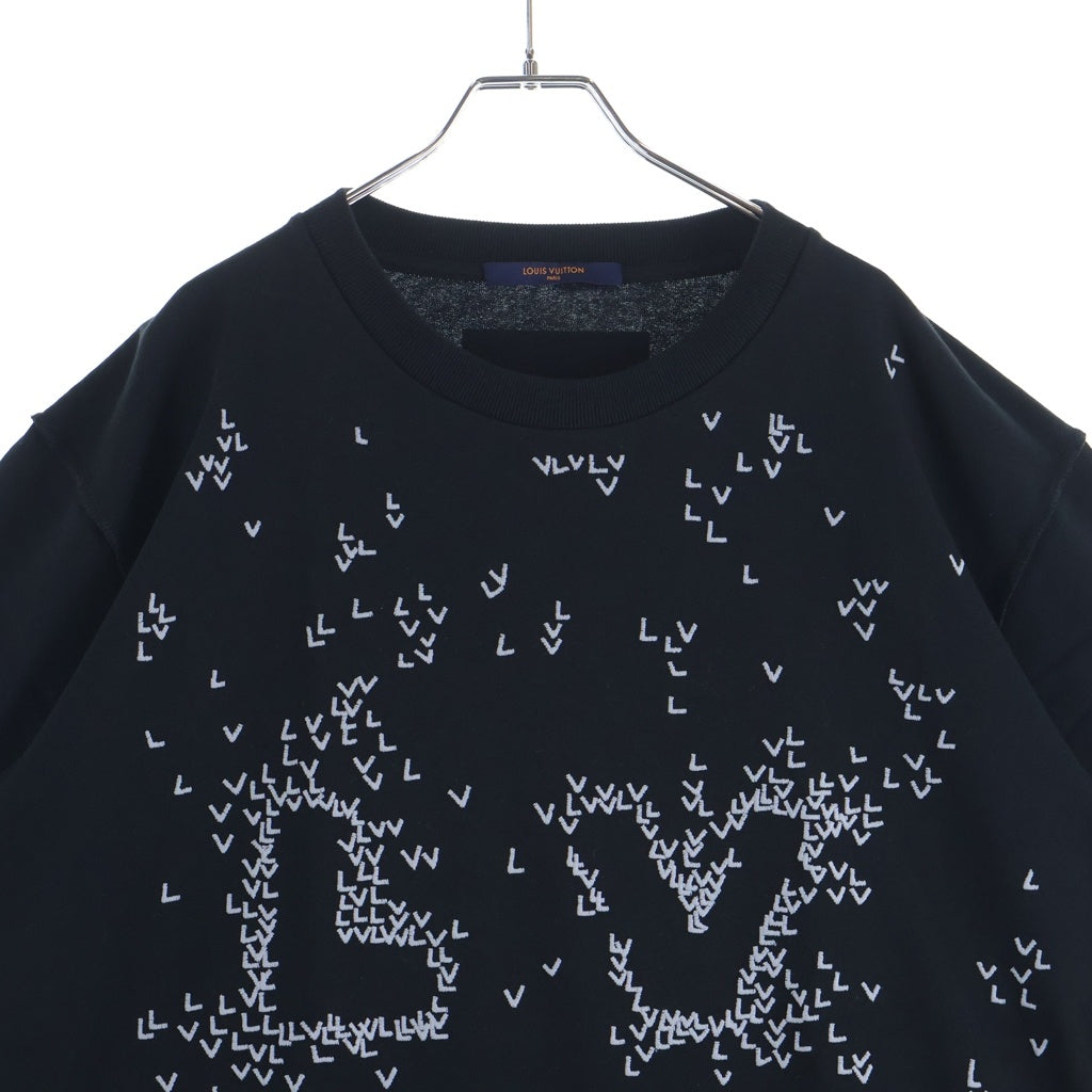 LOUIS VUITTON(ルイヴィトン) LVスプレットエンブロイダリー 半袖Tシャツ ブラック #XL HNY14W