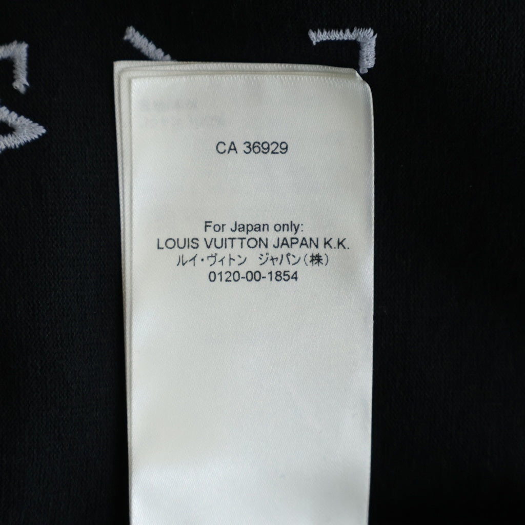 LOUIS VUITTON(ルイヴィトン) LVスプレットエンブロイダリー 半袖Tシャツ ブラック #XL HNY14W