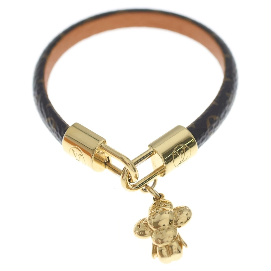 LOUIS VUITTON(ルイヴィトン) モノグラム ヴィヴィエンヌ PVC レザー GP ブレスレット バングル M6773 ブラウン/ゴールド