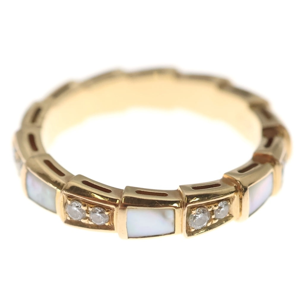 BVLGARI(ブルガリ) セルペンティヴァイパー マザーオブパール ダイヤリング ピンクゴールド Au750 #52 レディース