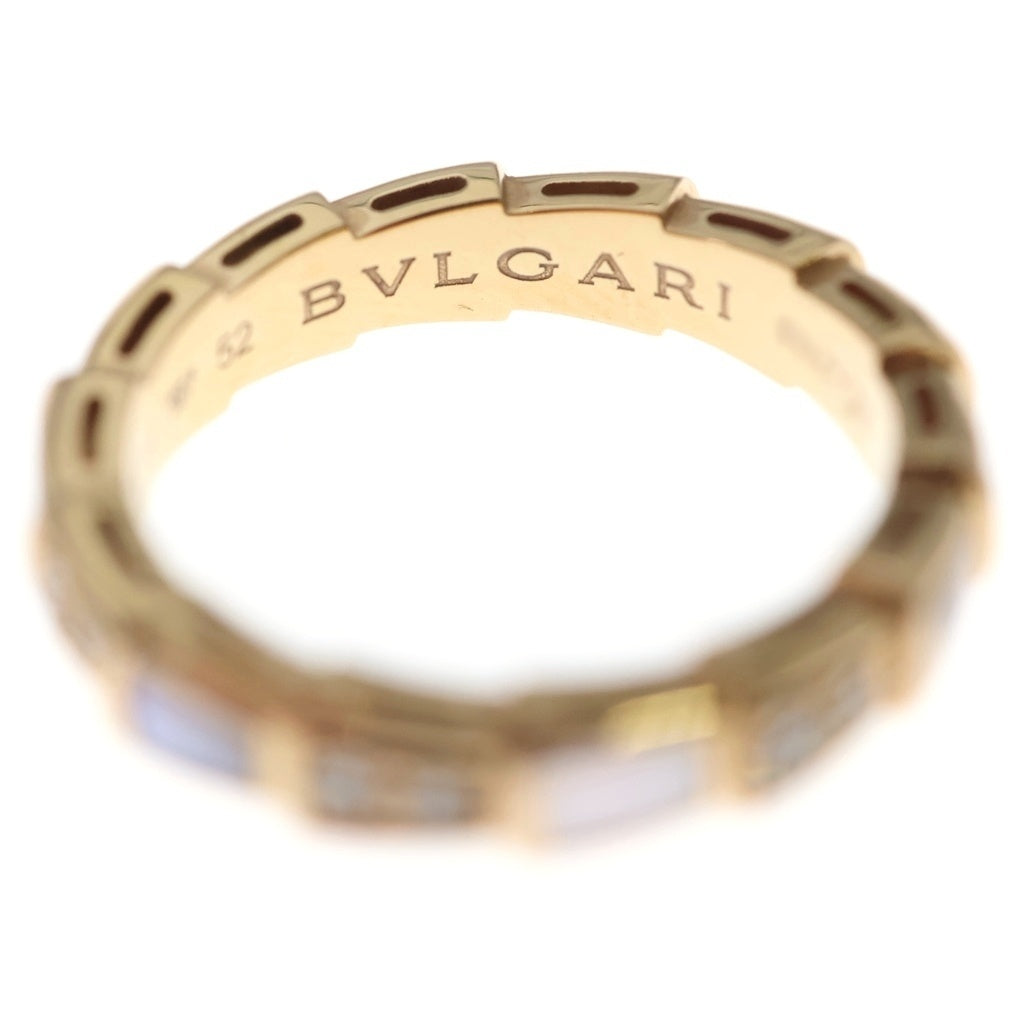 BVLGARI(ブルガリ) セルペンティヴァイパー マザーオブパール ダイヤリング ピンクゴールド Au750 #52 レディース