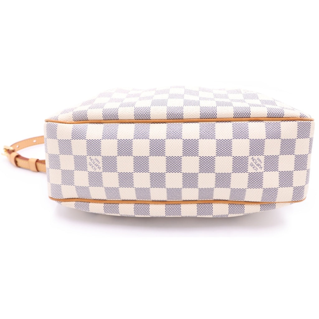 LOUIS VUITTON(ルイヴィトン) ダミエアズール シラクーサPM ショルダーバッグ ブラウン×アイボリー レザー×PVC N41113 ゴールド金具 レディース