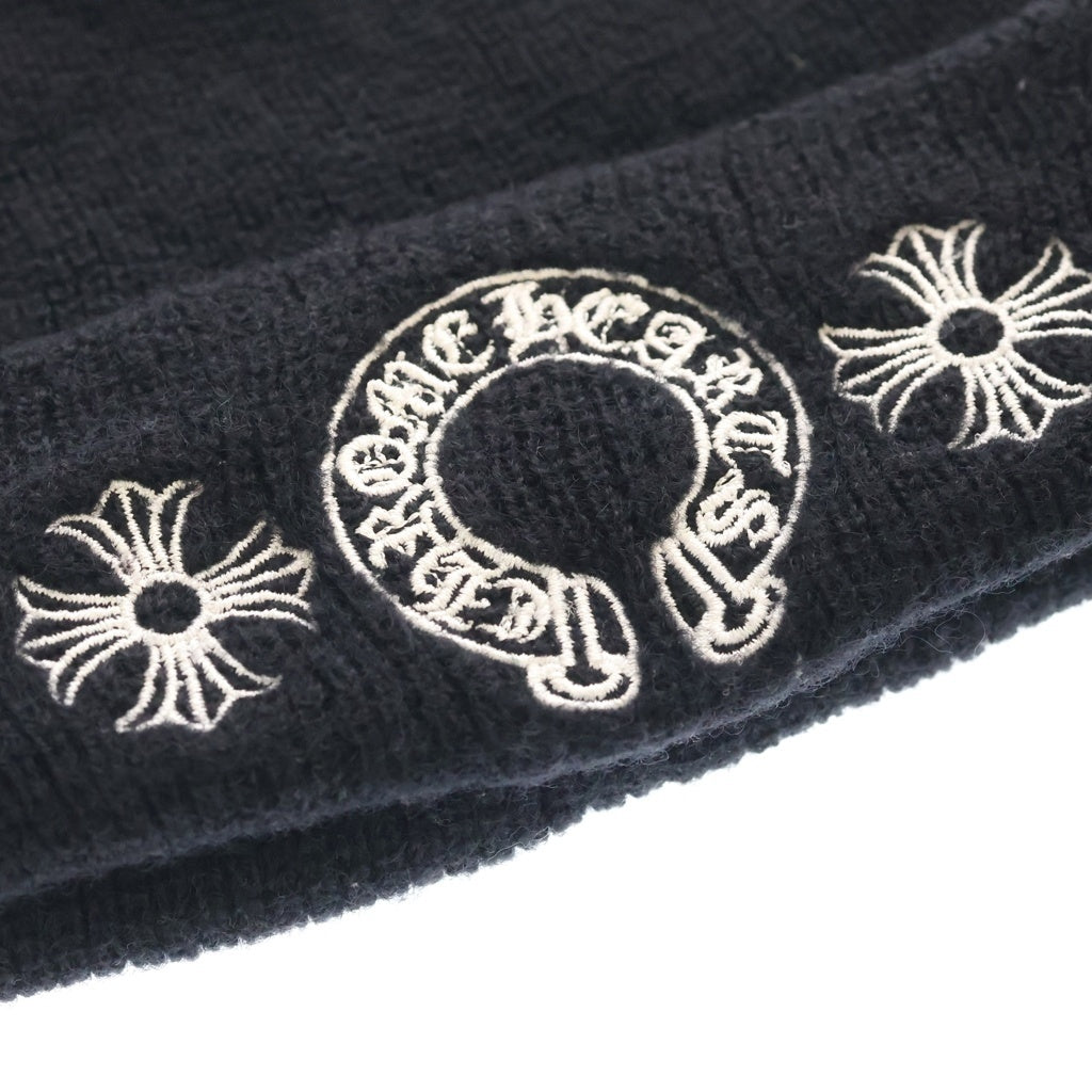 CHROME HEARTS(クロムハーツ) WOOL WATCH CAP CHプラス ホースシューニットキャップ ビーニー帽子 ブラック