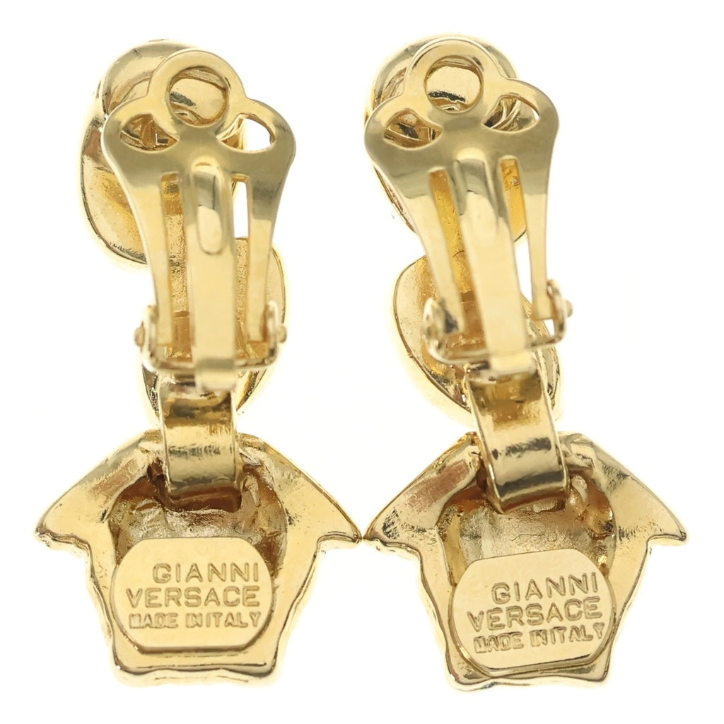 GIANNI VERSACE(ジャンニ ヴェルサーチ) メデューサ ビジュー ストーン イヤリング ゴールド レディース
