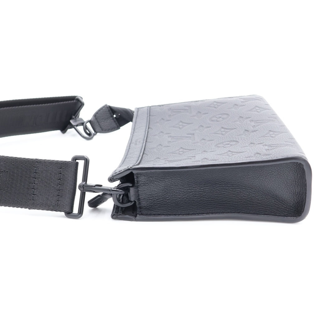 LOUIS VUITTON(ルイヴィトン) モノグラムシャドウ ガストン ウエアラブル ショルダーバック ノワール レザー M81124 RIFD レディース