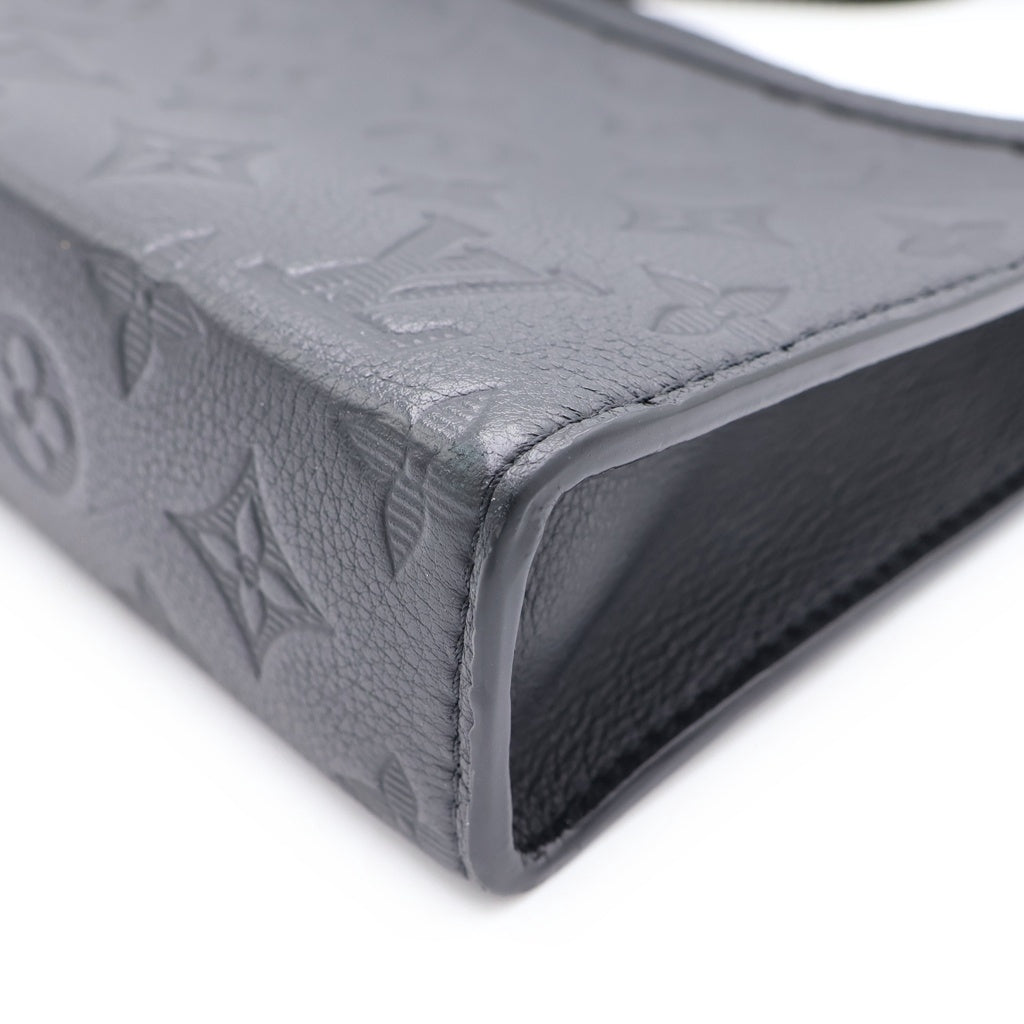 LOUIS VUITTON(ルイヴィトン) モノグラムシャドウ ガストン ウエアラブル ショルダーバック ノワール レザー M81124 RIFD レディース