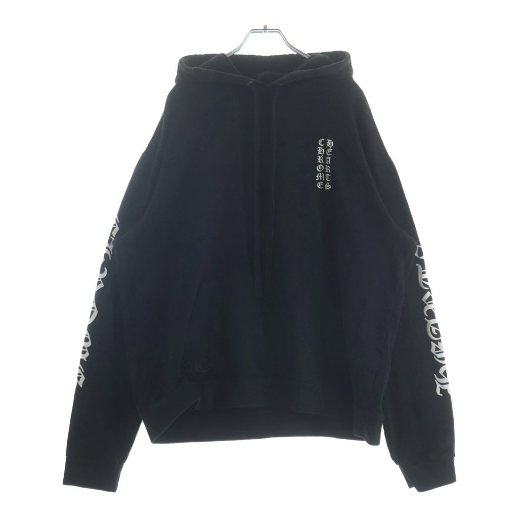 CHROME HEARTS(クロムハーツ) バックホースシュー CHプラス 総柄プリントパーカー フーディー プルオーバー ブラック