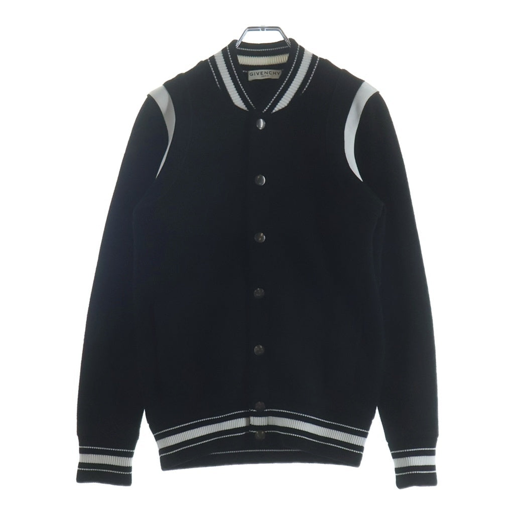 GIVENCHY(ジバンシィ) ボンバージャケット ウールニットスタジャン ブラック #XS