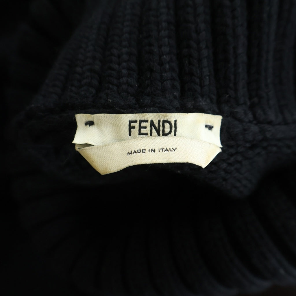 FENDI(フェンディ) ロゴ タートルネック ニット ブラック#40 FAE138