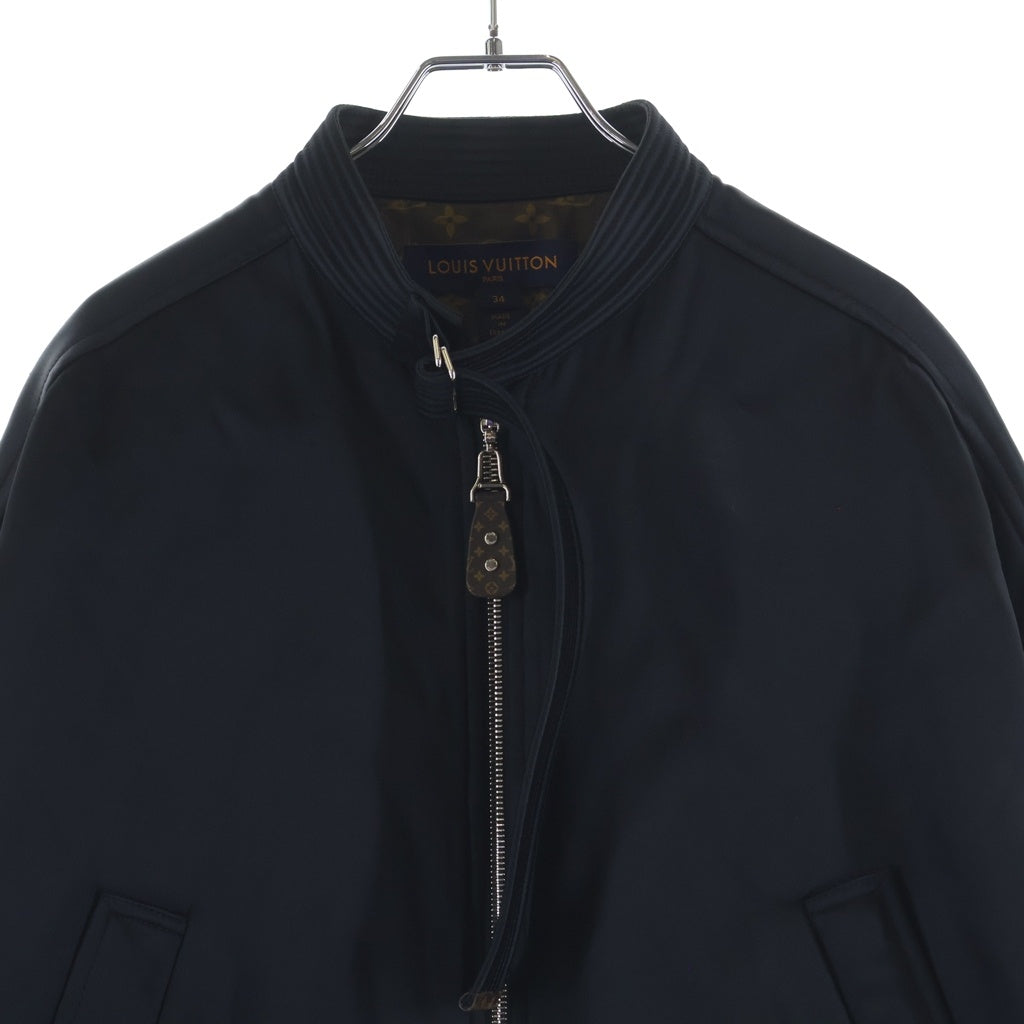 LOUIS VUITTON(ルイヴィトン) アジャスタブルディテール サテンボンバージャケット ジップアップ ブルゾン アセテート レーヨン ブラック RW221W IW3 FMJA36 レディース