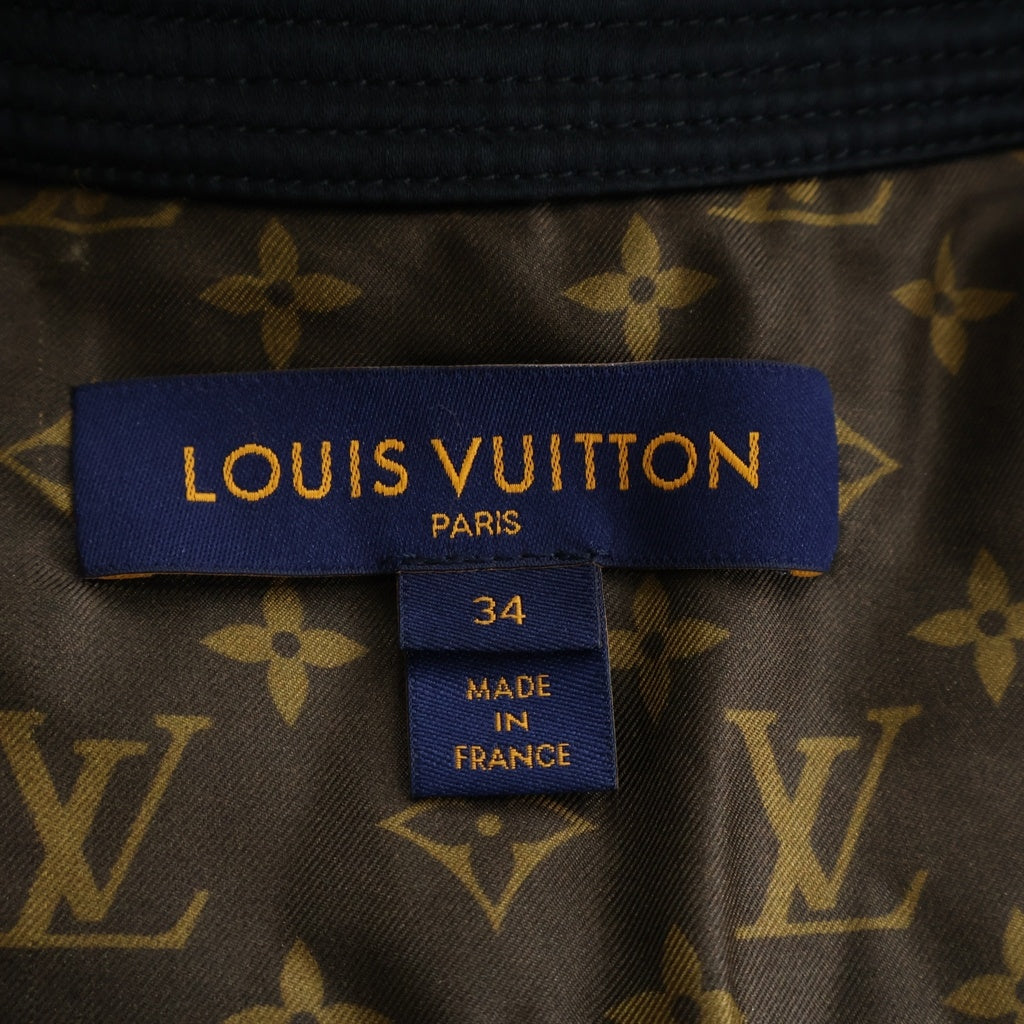 LOUIS VUITTON(ルイヴィトン) アジャスタブルディテール サテンボンバージャケット ジップアップ ブルゾン アセテート レーヨン ブラック RW221W IW3 FMJA36 レディース