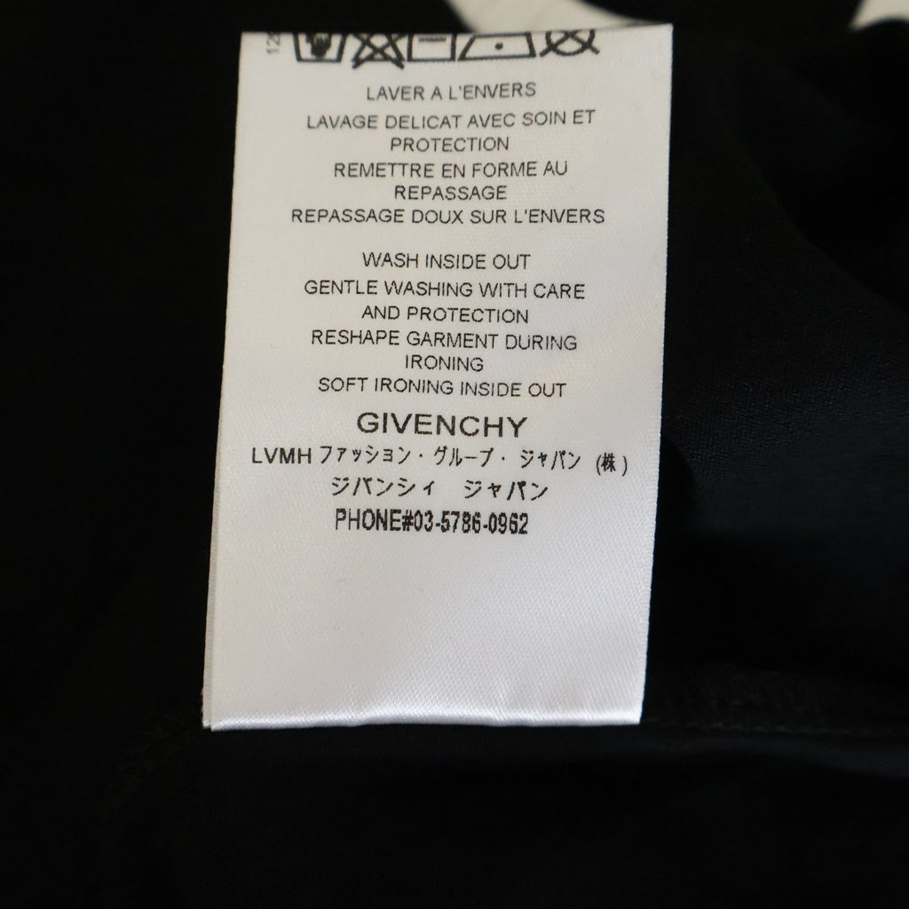 GIVENCHY(ジバンシィ) ■マシューウィリアムズ スプリット ロゴ Tシャツ 黒 ポリエステル #S