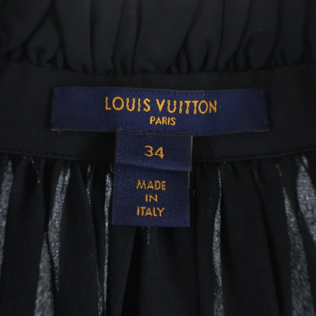LOUIS VUITTON(ルイヴィトン) スキッパー ブラウス ボウタイ フリル シルク ブラック RW201W 34サイズ レディース