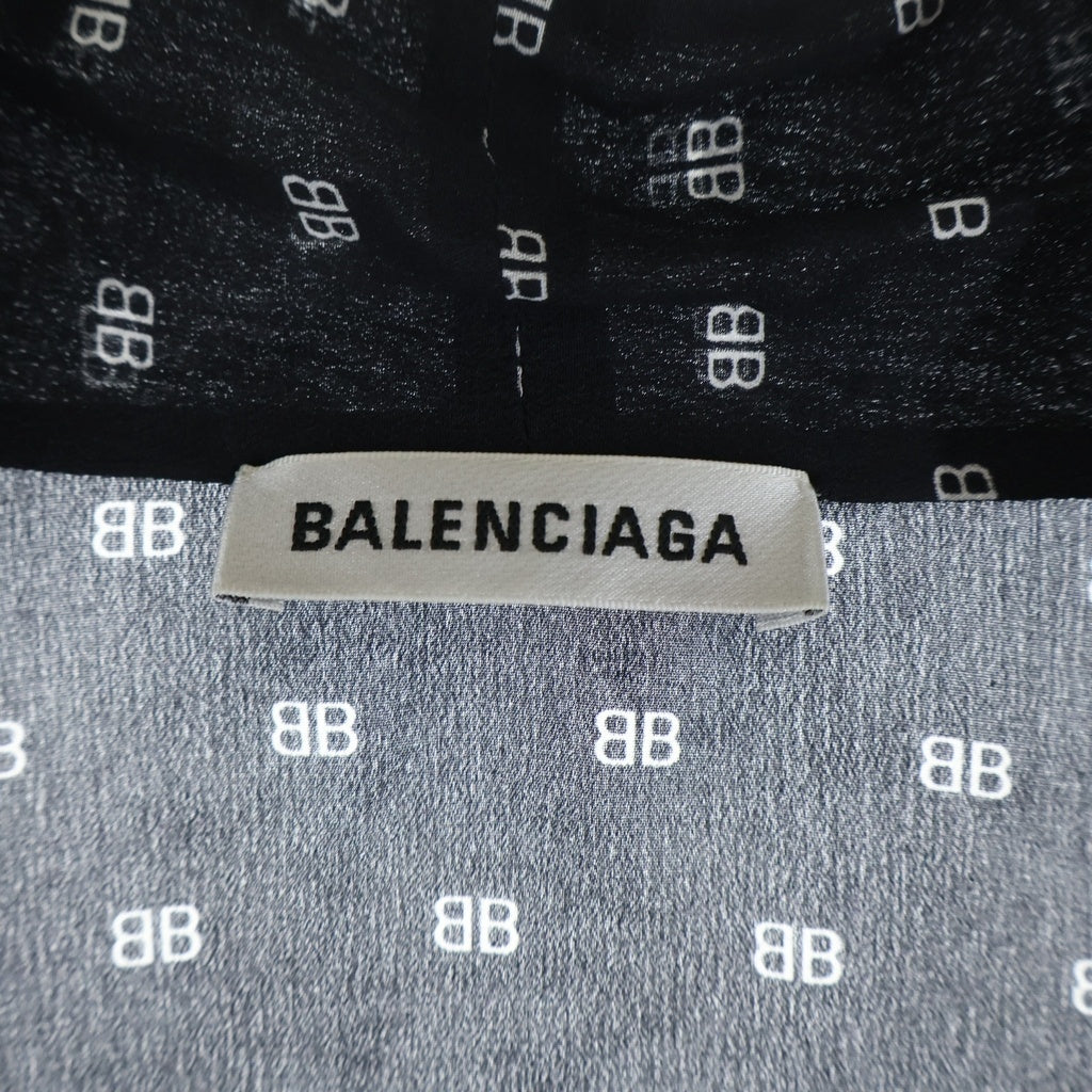 BALENCIAGA(バレンシアガ) BBロゴ ボウタイ ブラウス シルク ブラック 34サイズ レディース