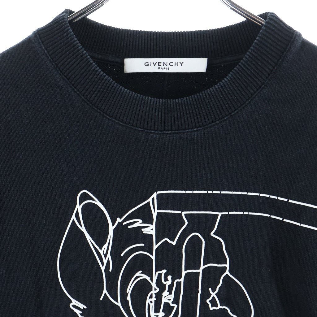 GIVENCHY(ジバンシィ) ×Disney ディズニー バンビ プリント クルーネック スウェット トレーナー ブラック 17Y 7745 491
