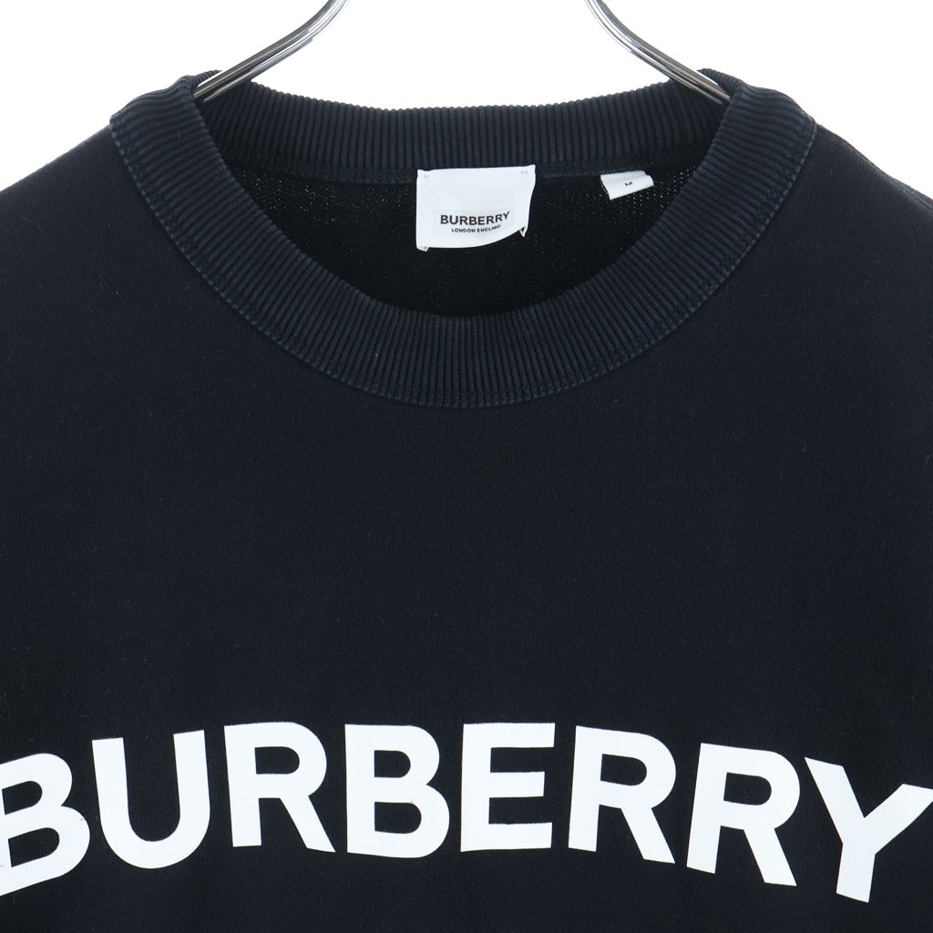 BURBERRY(バーバリー) フロントロゴプリント スウェット トレーナー コットン ブラック 8017228