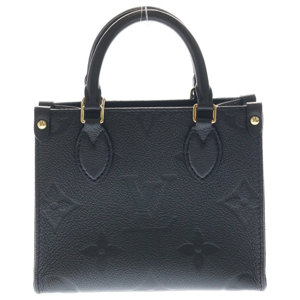 LOUIS VUITTON(ルイヴィトン) モノグラム アンプラント オンザゴーBB レザー ゴールド金具 2WAY ハンドバッグ ショルダーバッグ ICタイプ ブラックM46993 レディース