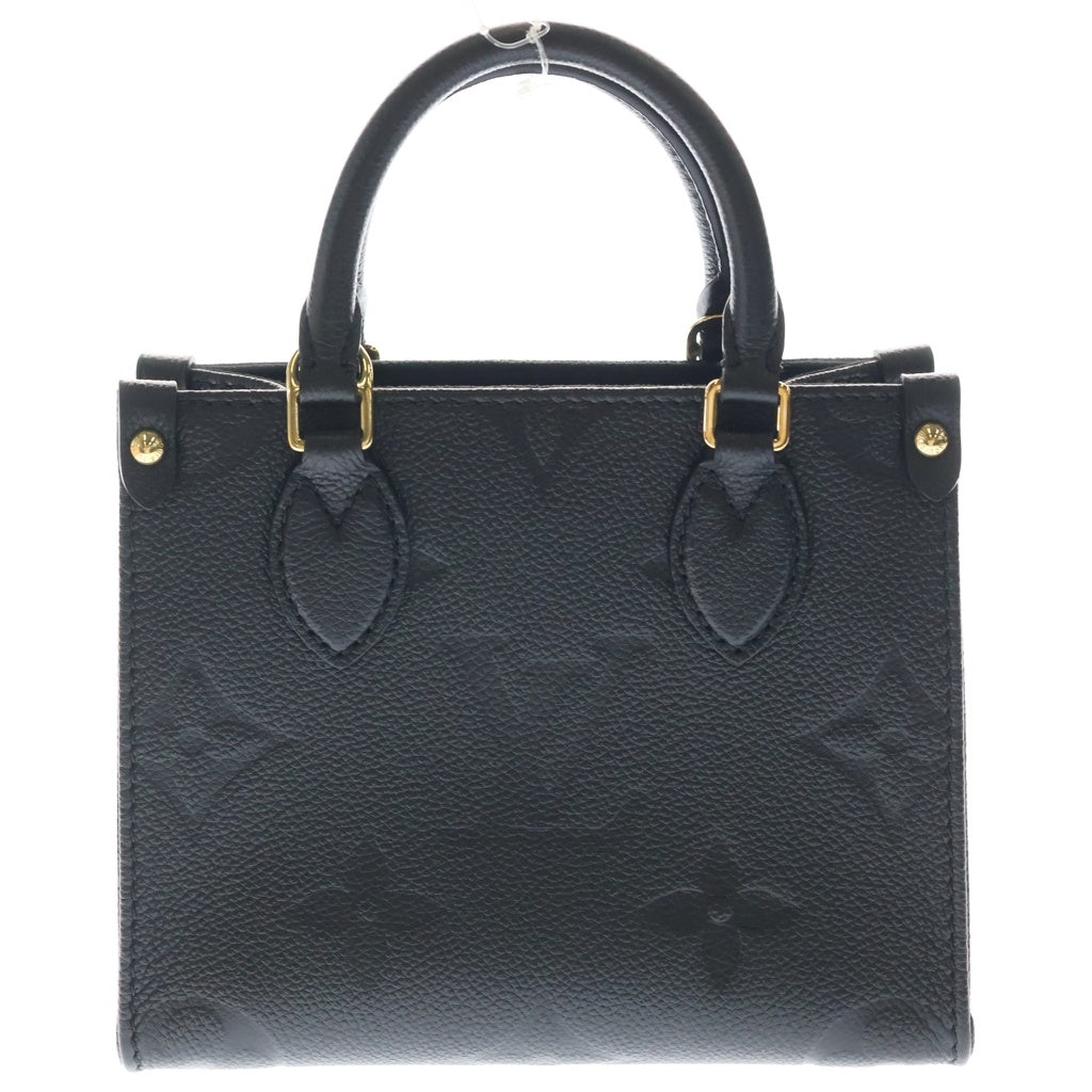 LOUIS VUITTON(ルイヴィトン) モノグラム アンプラント オンザゴーBB レザー ゴールド金具 2WAY ハンドバッグ ショルダーバッグ ICタイプ ブラックM46993 レディース