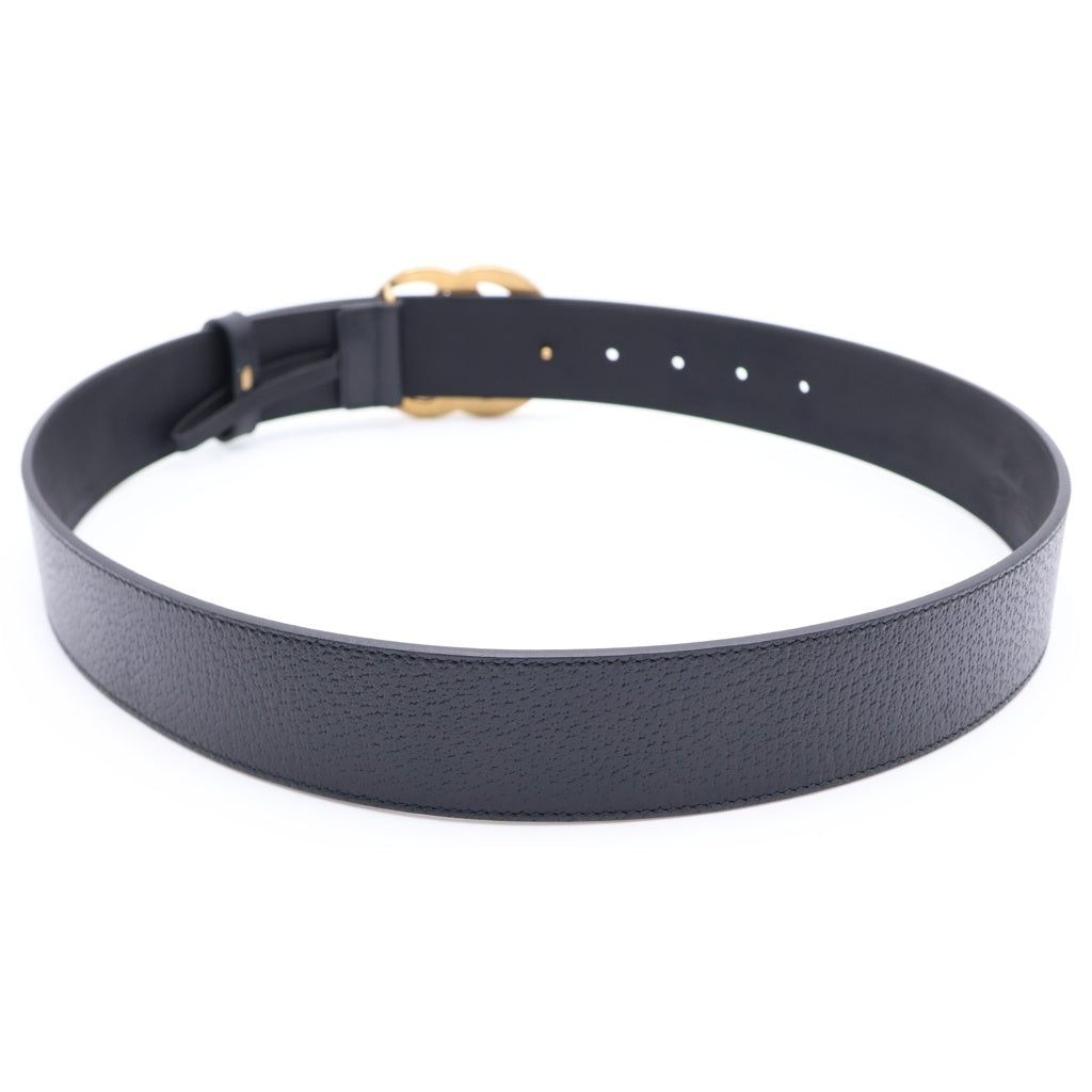 GUCCI(グッチ) GGマーモント レザーベルト ブラック レザー 85/34 406831 ゴールド金具