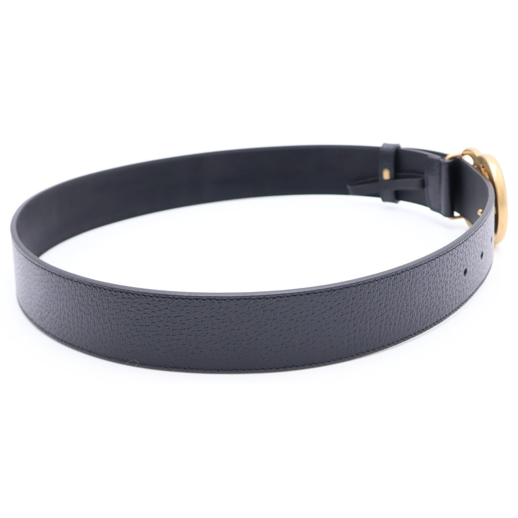 GUCCI(グッチ) GGマーモント レザーベルト ブラック レザー 85/34 406831 ゴールド金具