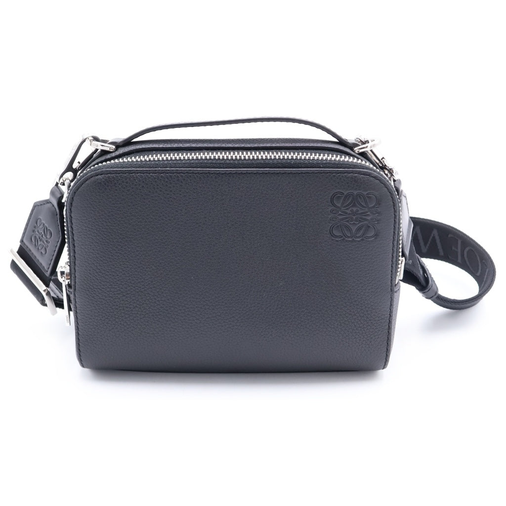 LOEWE(ロエベ) アナグラム カメラバッグ ミニ ショルダーバッグ ソフトグレインカーフ ブラック C660R41X02 シルバー金具