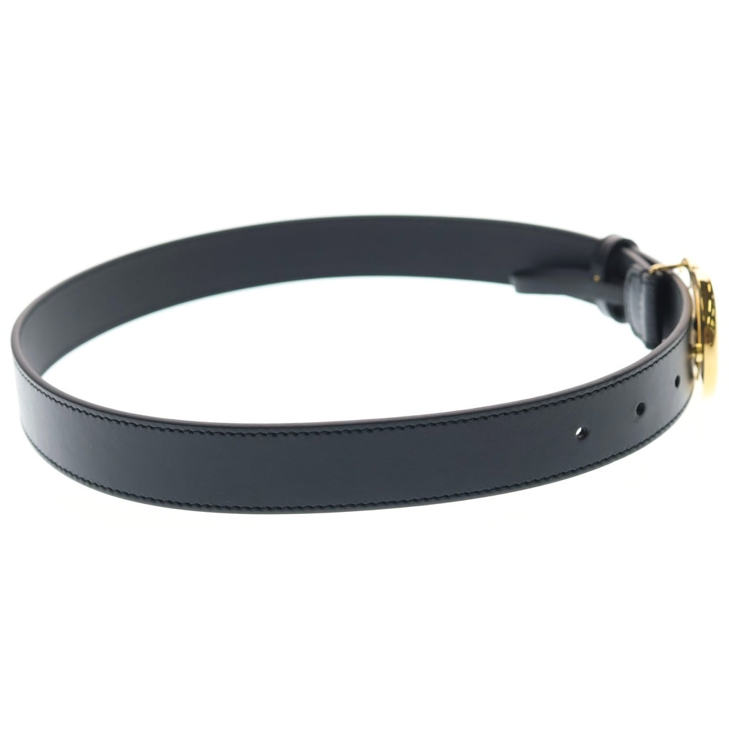 GUCCI(グッチ) GGマーモント ロゴ バックル レザー ベルト ゴールド金具 ブラック 414516 レディース