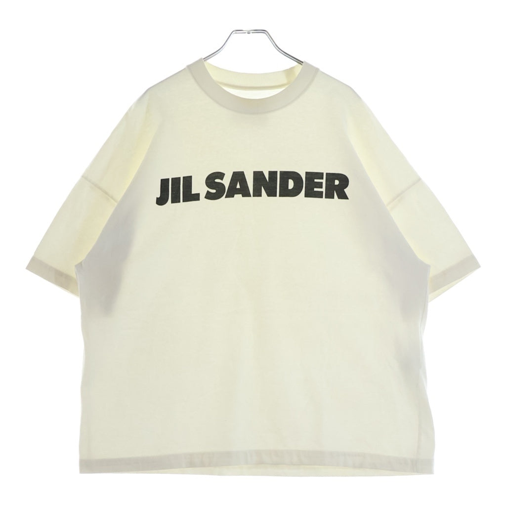 JIL SANDER(ジルサンダー) フロントロゴプリント クルーネック半袖Tシャツカットソー コットン ホワイト KK JM ZI 0008