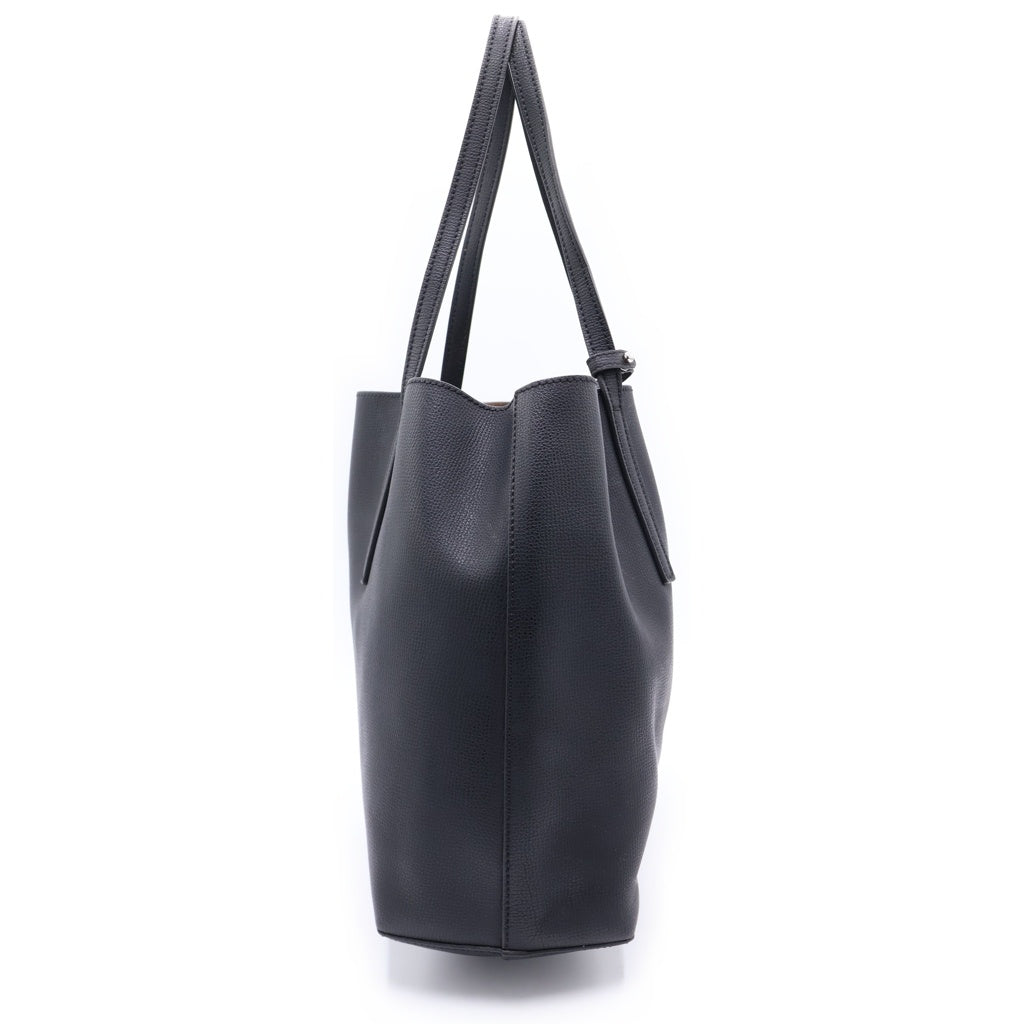 FENDI(フェンディ) エフイズ トートバッグ ハンドバッグ ブラック レザー 8BH348 シルバー金具 レディース