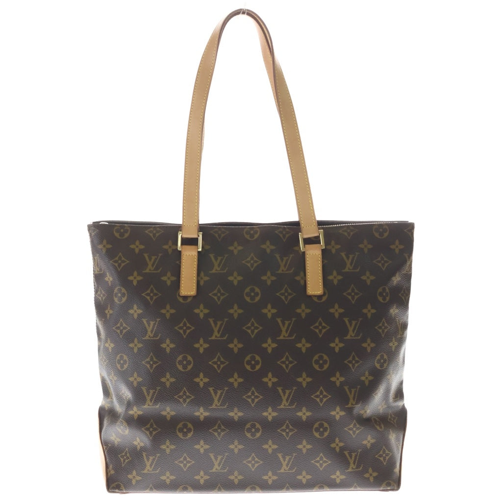 LOUIS VUITTON(ルイヴィトン) モノグラム カバ・メゾ トートバッグ ハンドバッグ ブラウン レザー×PVC M51151 ゴールド金具